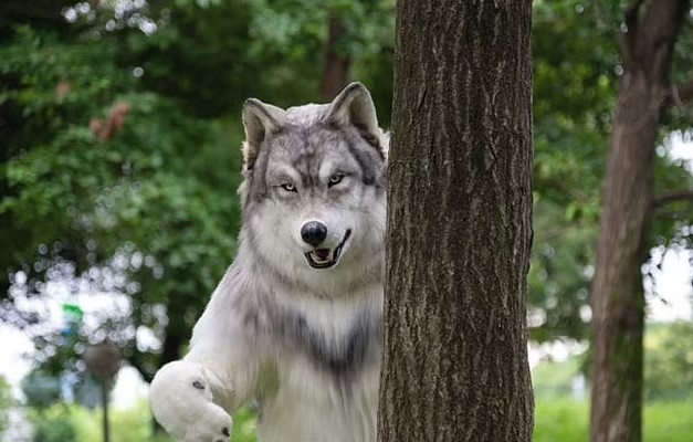 Man spends $20,000 to own ultra-realistic animal costume and live as wild wolf 3