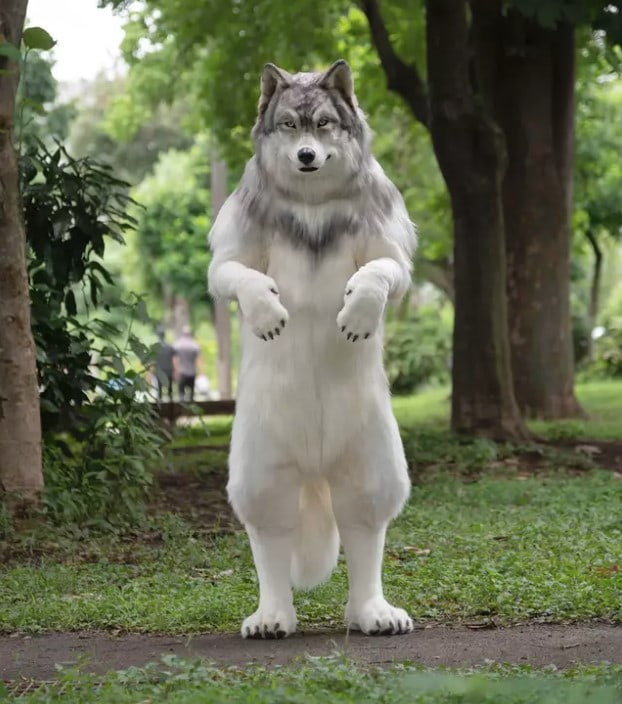 Man spends $20,000 to own ultra-realistic animal costume and live as wild wolf 4