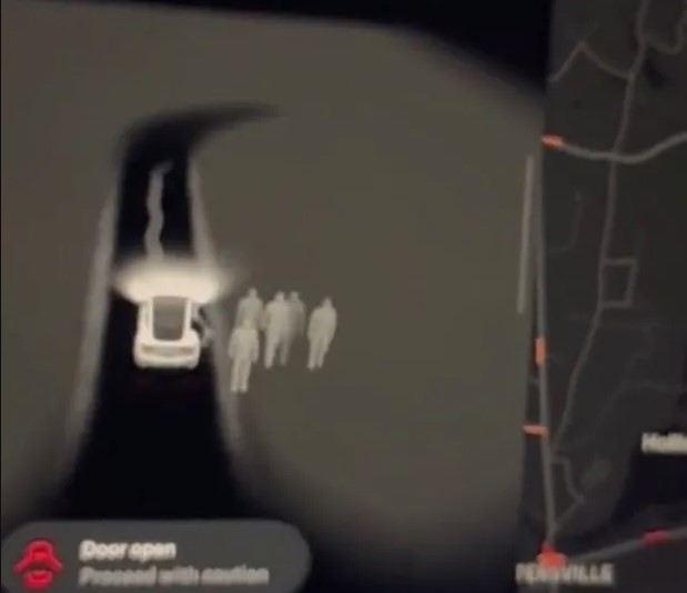 Driver stunned after spotting 'ghosts' on Tesla screen in graveyard 2