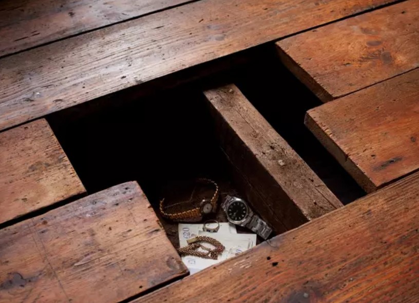 Couple left stunned after finding 'human mask' hidden under their house's floorboards 1