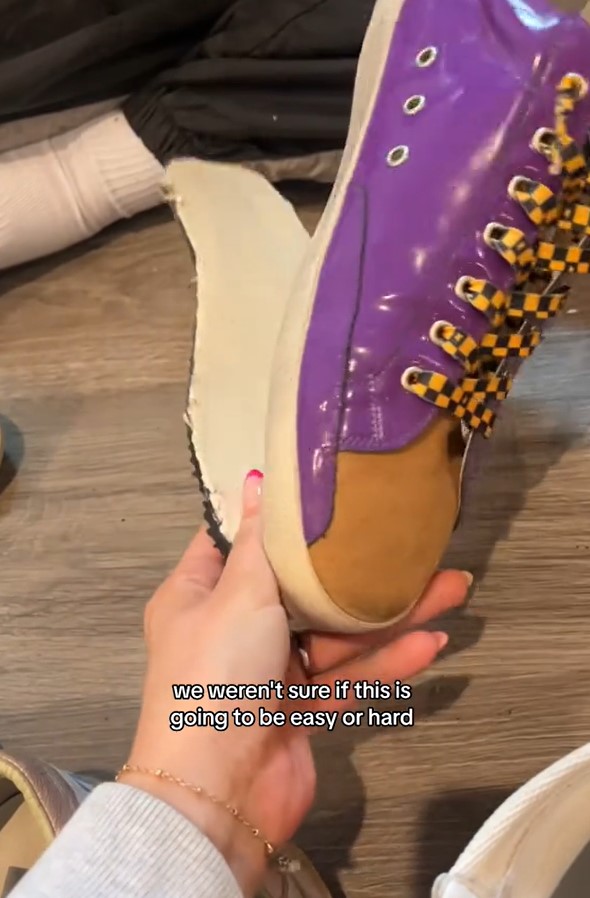 Couple cut out soles of $20,000 collection of shoes to walk barefoot 3