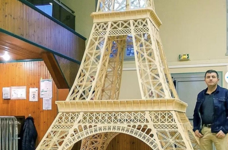 Man who built 23 ft Eiffel Tower with 700,000 matches rejected by Guinness World Records 3