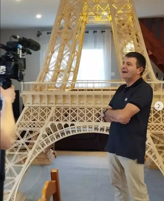 Man who built 23 ft Eiffel Tower with 700,000 matches rejected by Guinness World Records 2