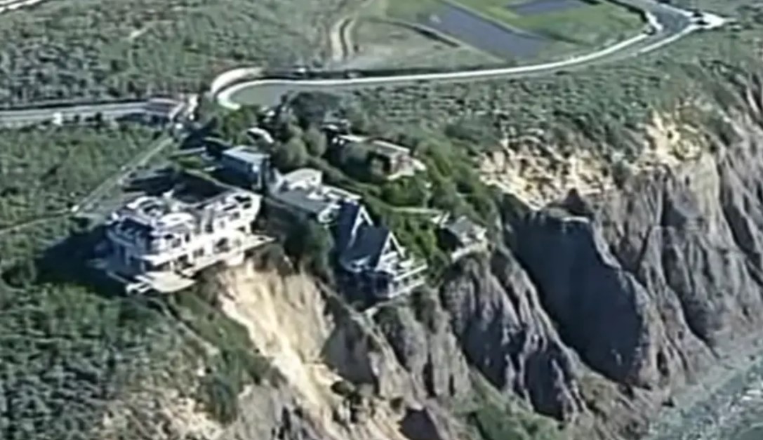 People expressed concern that the three mansions are located on the edge of dangerous cliffs. Image Credit: ABC 7