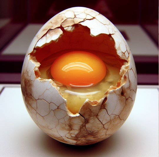 The egg left people stunned after being spotted still containing liquid yolk. Image Credit: Getty