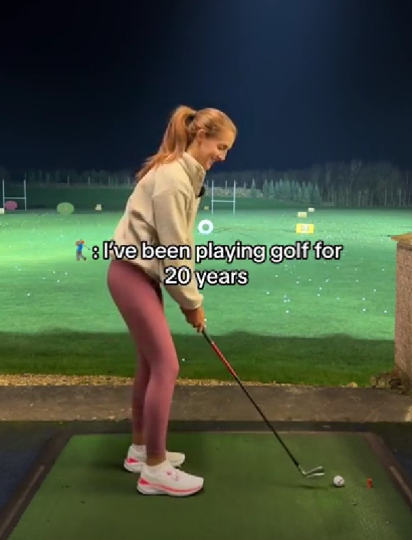 The man insisted that he had 20 years of golf experience so his advice was extremely valuable. Image Credit: TikTok/georgiagolfcoach