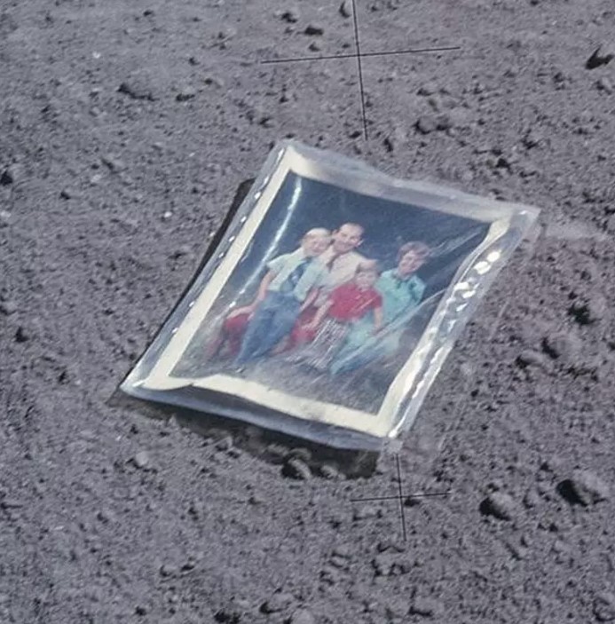 Astronaut left his family photo for 50 years on the Moon with message for whoever finds it 3