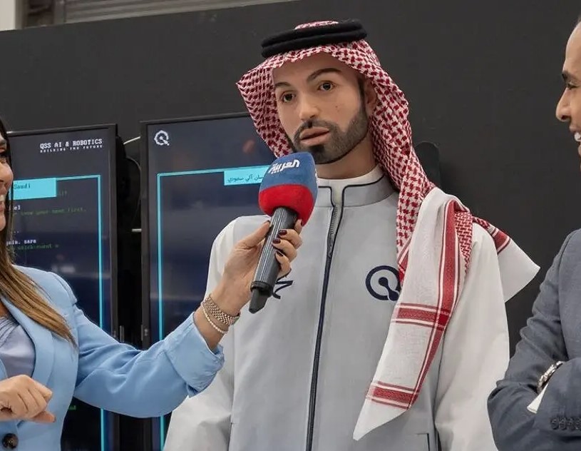 The first humanoid robot of Saudi Arabia was introduced in a live interview. Image Credit: Jam Press