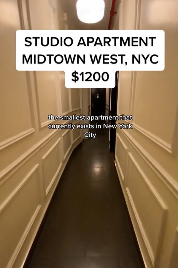 Tiny 54-square-foot apartment caused furious after being listed for $1,200 a month but has no bathroom or running water 1
