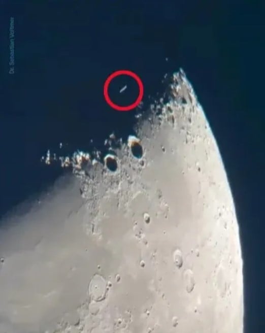 UFO was spotted flying across the moon leaving an astronomer extremely baffled 3