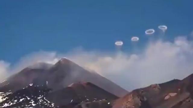 Mount Etna captivates tourists after blowing ‘smoke rings’ into sky in ultra-rare phenomenon 2