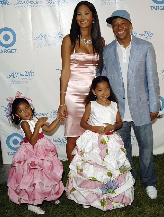 Russell and Kimora were married from 1998 to 2009 and have two daughters, Aoki and Ming. Image Credit: Getty