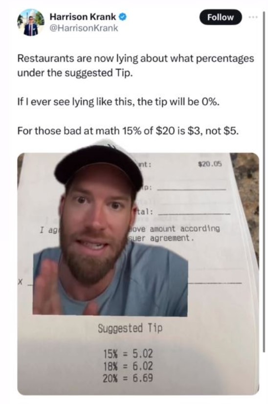 People baffled after realizing tipping was once banned for its illegality in six states 7