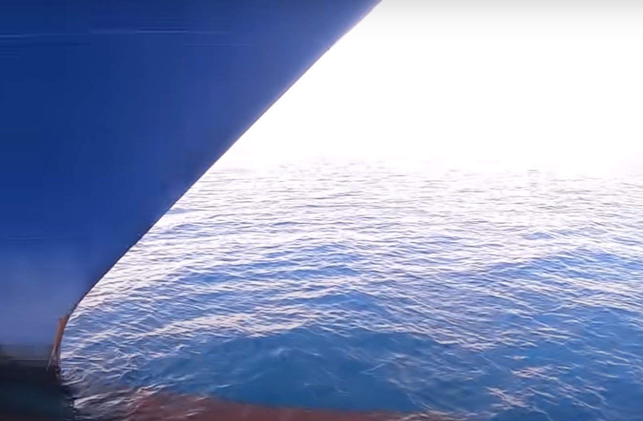 Man reveals spooky footage after dropping GoPro underneath a cruise ship 2