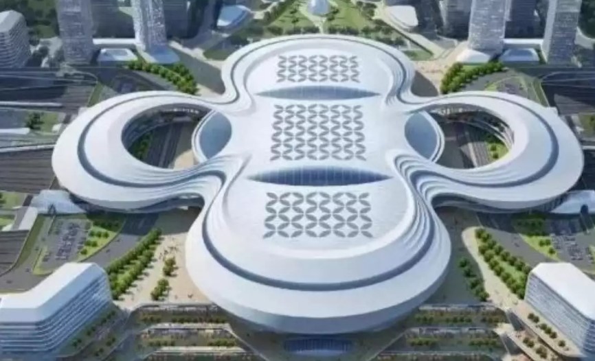 China's new train station mocked by Internet users for its 'sensitive' design 2