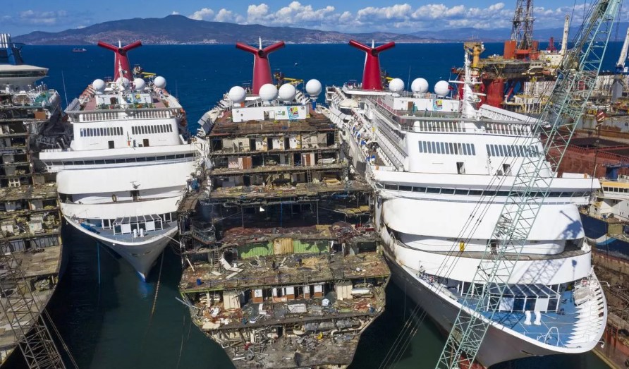 People are just learning what happens to old cruise ships after being sent into massive 'graveyards' 1