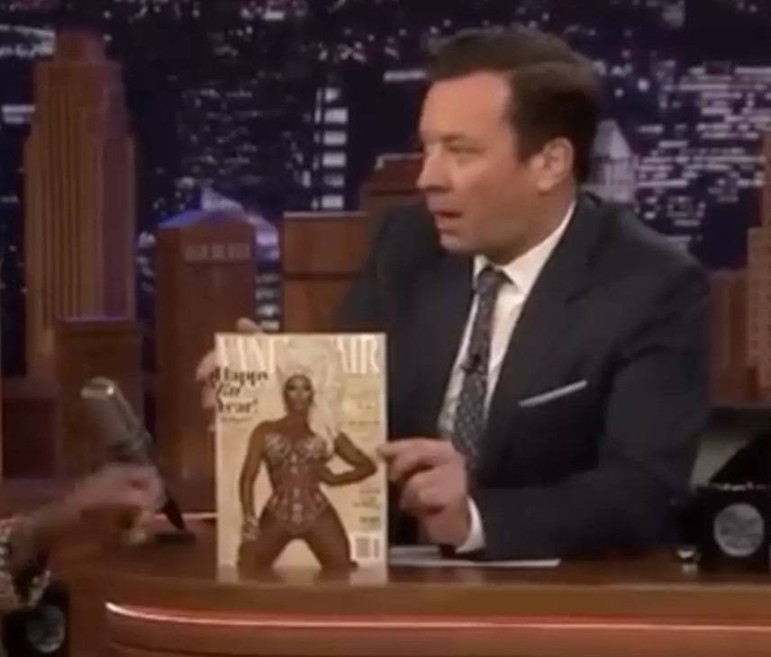 RuPaul had a strong response to Fallon's words, making him extremely scared. Image Credit: The Tonight Show