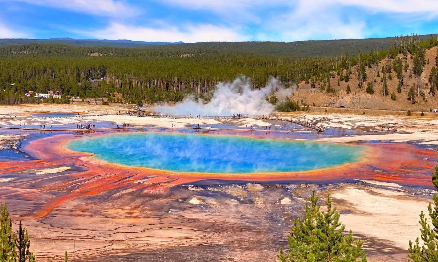 A man fell into a hot spring at Yellowstone and vanished within a day. Image Credit: Getty