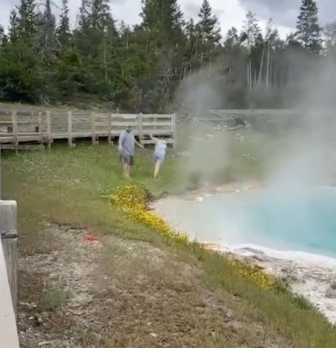 Many deaths resulted from burns due to entering or falling into Yellowstone's hot springs. Image Credit: Gary Mackenzie / Instagram