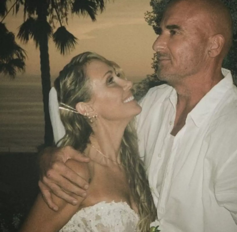 Tish Cyrus remarried Dominic Purcell amid rumors of his previous relationship with Noah. Image Credit: Getty