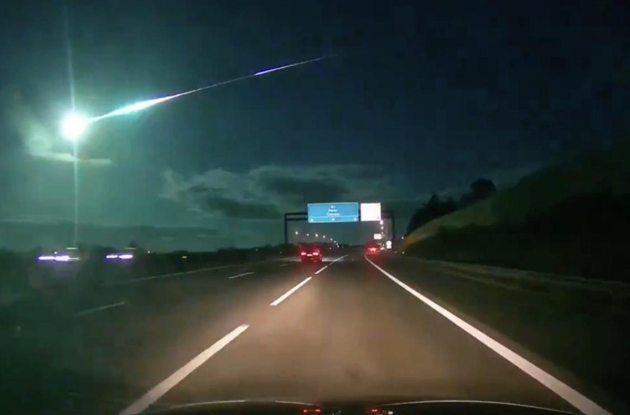 Despite extensive search efforts, no crash site or conclusive evidence of impact was found for the meteor near Lisbon. Image Credit: X