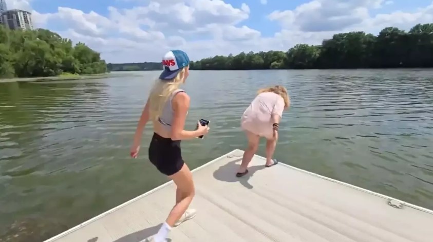 Influencer slammed after paying non-swimmer $20 for risky jump in lake 1