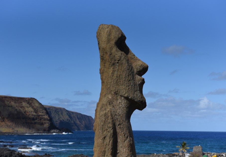 Easter Island statues carved between 1300s-1600s connected to the island's limited freshwater resources Image Credit: Getty