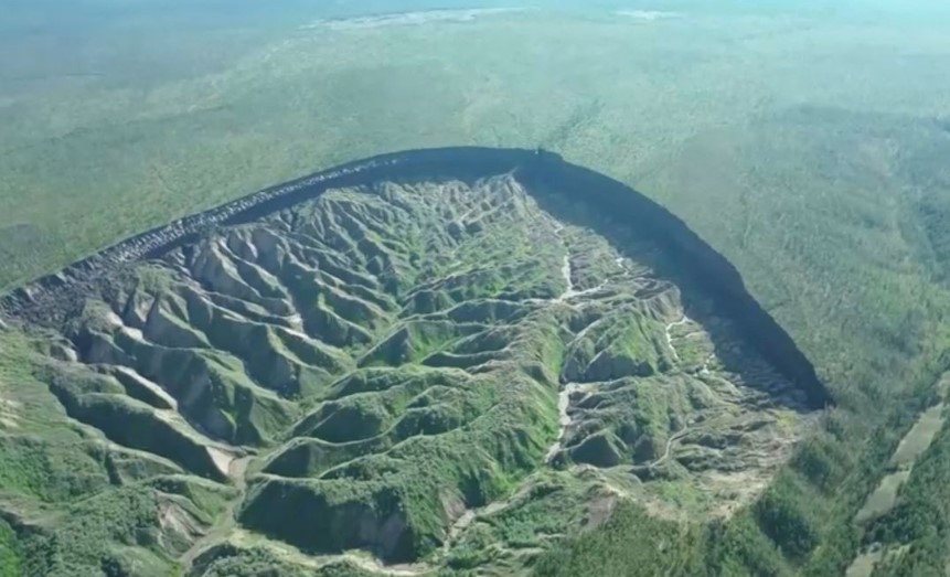 Study's lead author stresses urgent action as crater nears critical point of releasing remaining greenhouse gases. Image Credit: NASA