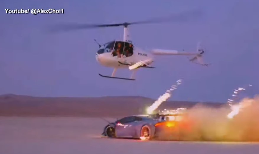 YouTuber faces 10 years in prison after shooting fireworks from helicopter at a Lamborghini 3