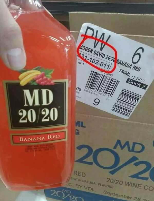 The viral photograph of the delivery box confirms that the true origin of MD 20/20 is Mogen David. Image Credit: Getty