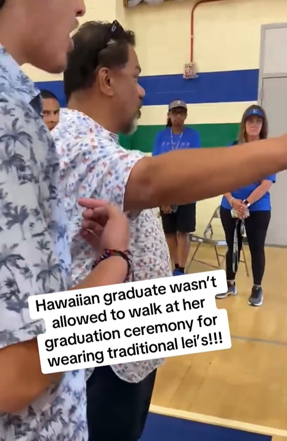 Dad criticizes high school for banning daughter from walking at graduation in traditional Hawaiian lei 1