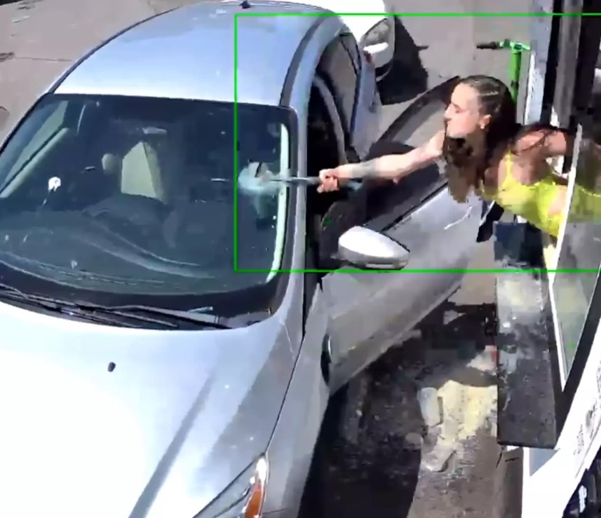 However, the customer may sue Emma in small claims court for the windshield damage. Image Credit: YouTube.