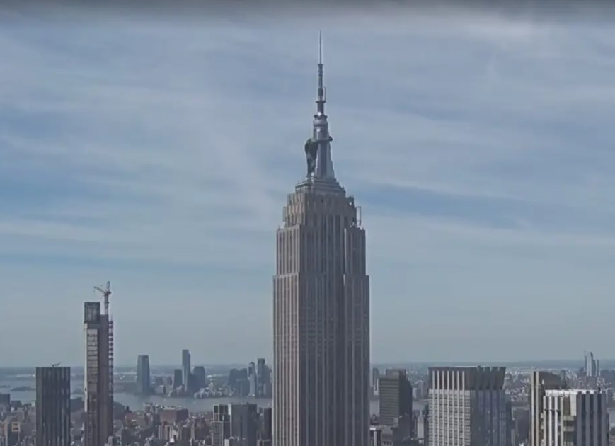 The Empire State Building became a marketing canvas in New York City on June 16, 2024. Image Credit: Reddit