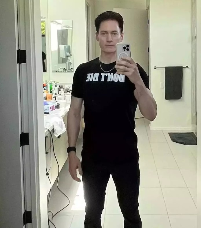 The treatment involves injecting a circular DNA to genetically modify and slow his aging. Image Credit: Instagram.