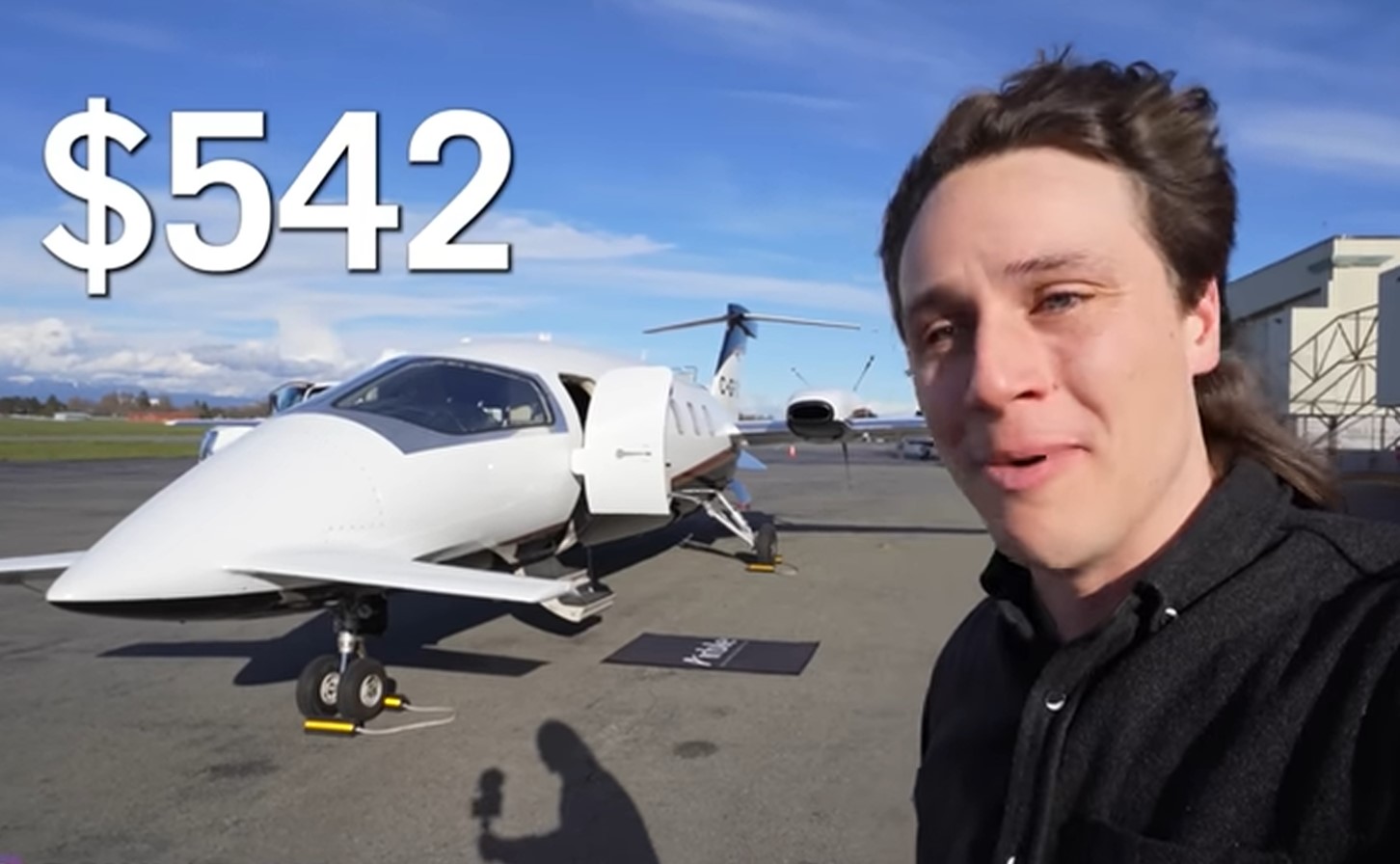 YouTuber stuns people by using 'Uber' private jet service worth over $500 1