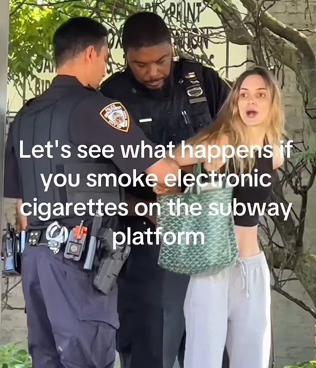 Woman slaps police after being accused of faring evasion and vaping at subway stop 4