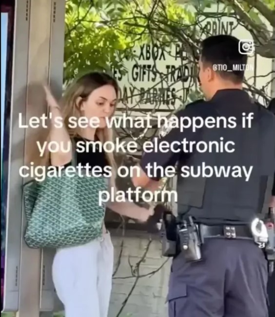 Woman slaps police after being accused of faring evasion and vaping at subway stop 2