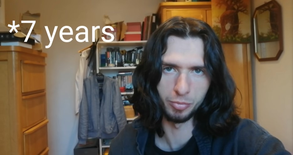 A YouTuber with 14.8k subscribers documented his 7-year shampoo-free results. Image Credit: YouTube/Garden of Aidan