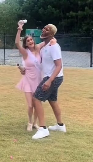 After many challenges, the couple finally holds a gender reveal party for their first upcoming baby. Image Credit: TikTok/oliver6060