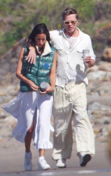 Brad Pitt was spotted on a beach date with his new girlfriend amid legal battles with Angelina Jolie. Image Credit: Getty