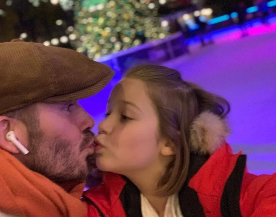 David Beckham explains controversy about his affectionate kiss with 11-year-old daughter 2