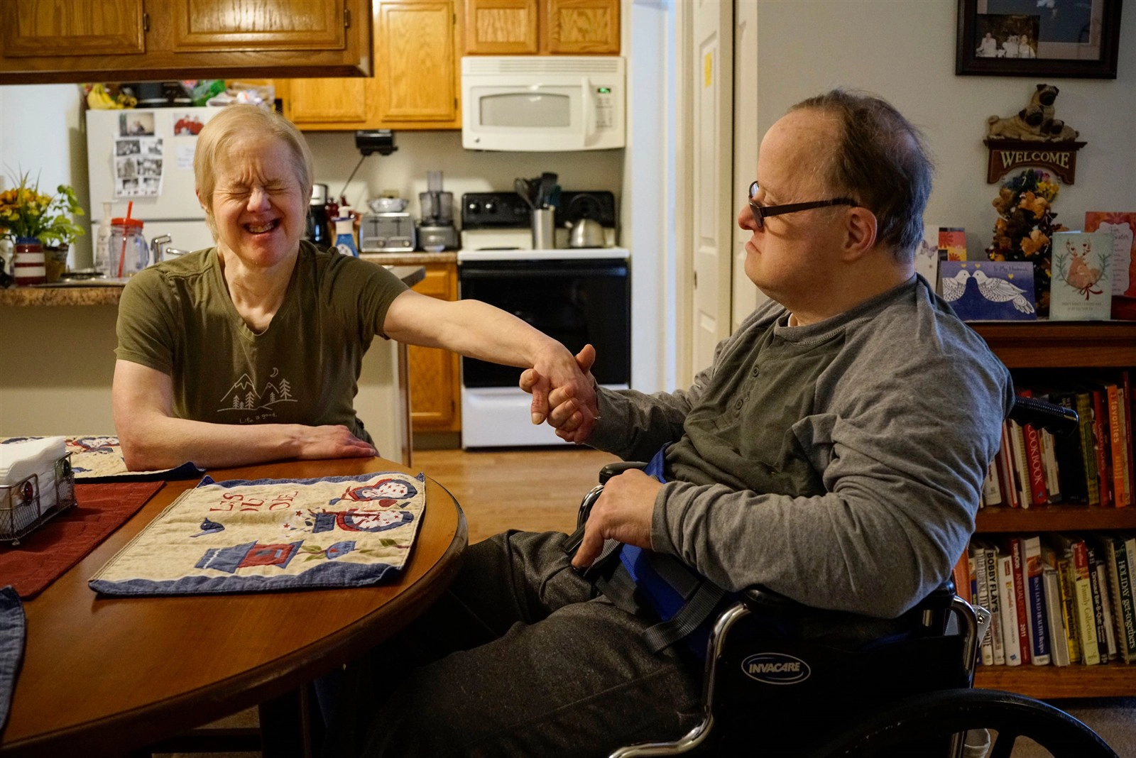 The couple with Down syndrome had been together for 25 years, only separating when their husband died 6