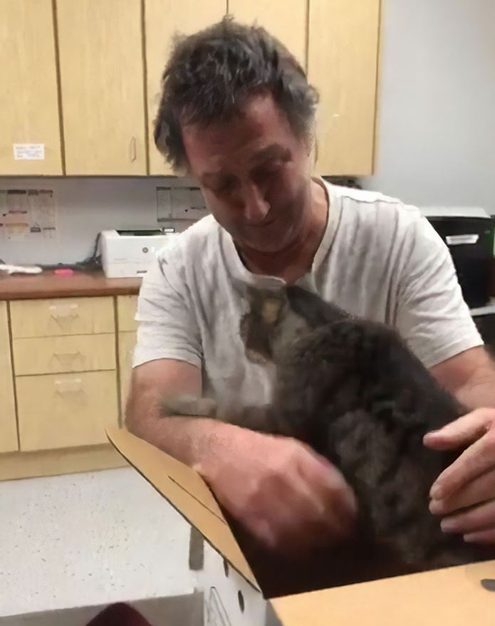 After being missing for 7 years, a man has been reunited with his 19-year-old cat 3