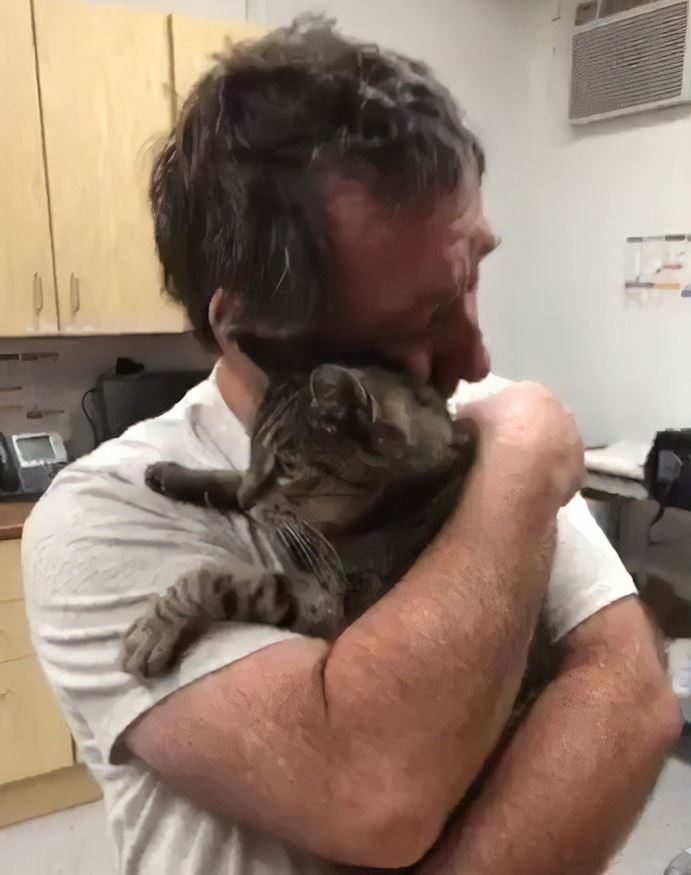 After being missing for 7 years, a man has been reunited with his 19-year-old cat 4