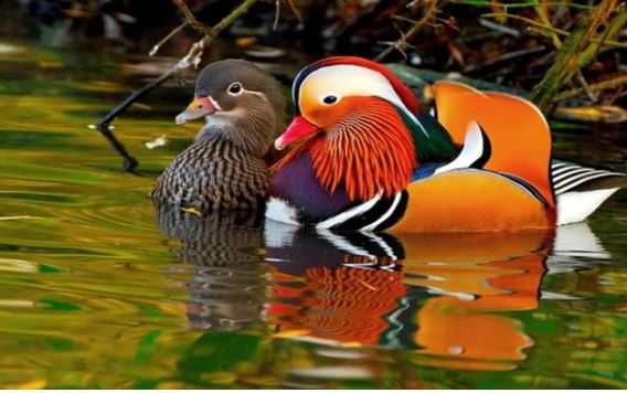 The Mandarin Duck - the most beautiful duck in the world and a symbol of faithful love 7