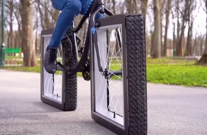 A bicycle with square wheels actually works, thanks to a youTube inventor 7