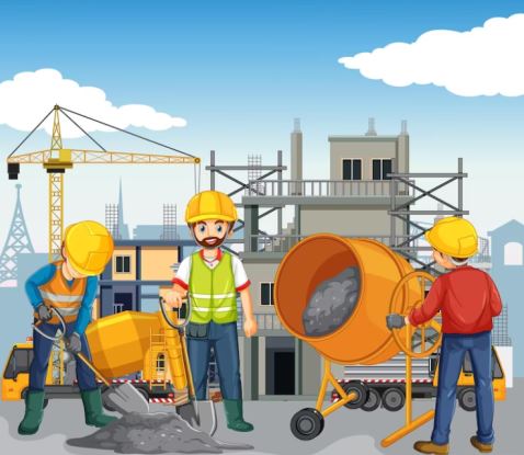 Three construction workers are sitting down on a beam 2 Three construction workers are sitting down on a beam 2
