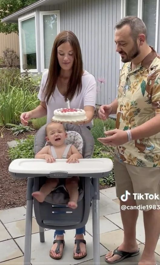  Husband's mischievous act at son's first birthday reduces wife to tears 1