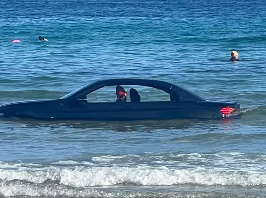  BMW found drifting out to sea after driver parks car on the beach 1