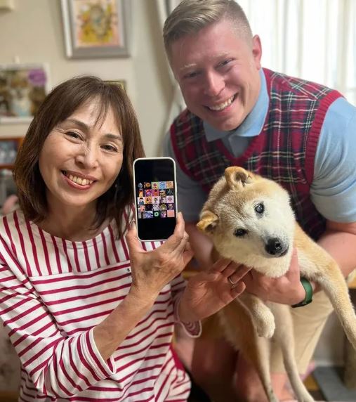 Meme icons doge and bad luck Brian meet in Japan 2